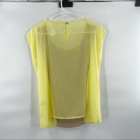 Lucy Paris yellow bejeweled blouse top size M - Picture 4 of 10